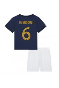 Frankrike Matteo Guendouzi #6 Babyklær Hjemme Fotballdrakt til barn VM 2022 Korte ermer (+ Korte bukser)